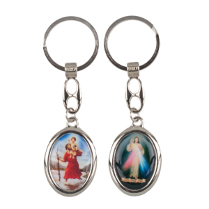 BRELOK ŚW. KRZYSZTOF + JUT DWUSTRONNY