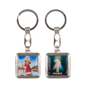 BRELOK ŚW. KRZYSZTOF + JUT DWUSTRONNY