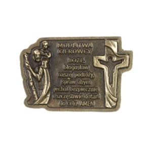 PLAKIETKA ŚWIĘTY KRZYSZTOF  MODLITWA EMBLEMAT