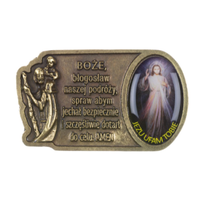 PLAKIETKA ŚWIĘTY KRZYSZTOF  MODLITWA EMBLEMAT