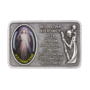 PLAKIETKA ŚWIĘTY KRZYSZTOF  MODLITWA EMBLEMAT