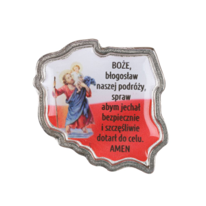 PLAKIETKA ŚWIĘTY KRZYSZTOF  MODLITWA EMBLEMAT