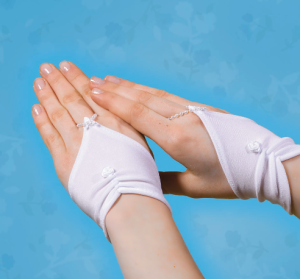 Rękawiczki komunijne na palec