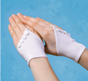 Rękawiczki komunijne na palec