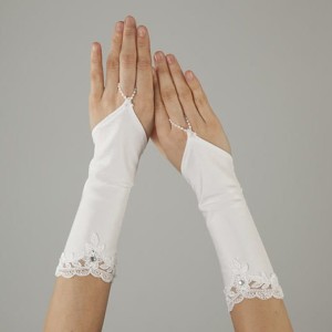 Rękawiczki komunijne na palec długie