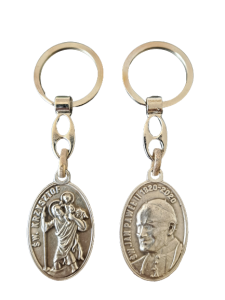 Brelok Św. Krzysztof + JP II