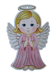 Aniołek zawieszka obrazek Sklejka 16 cm