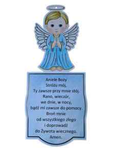 Aniołek zawieszka obrazek modlitwa Sklejka 27 cm