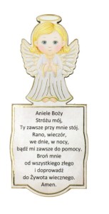 Aniołek zawieszka obrazek modlitwa Sklejka 27 cm