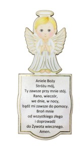 Aniołek zawieszka obrazek modlitwa Sklejka 27 cm