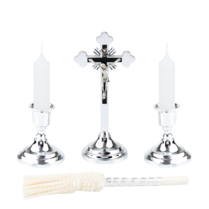 KOMPLET KOLĘDOWY TRADYCYJNY 19 CM ZESTAW SREBRNY