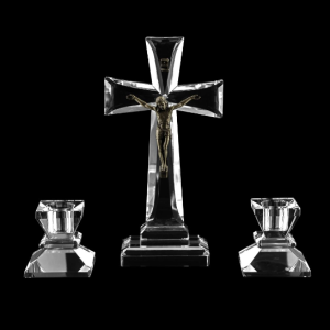 KOMPLET KOLĘDOWY KRYSZTAŁ 21 CM ZESTAW 