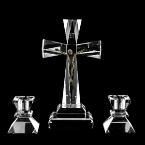 KOMPLET KOLĘDOWY KRYSZTAŁ 22 CM ZESTAW 