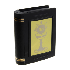 PUDEŁKO DO RÓŻAŃCA KSIĄŻECZKA KOMUNIA CZARNE