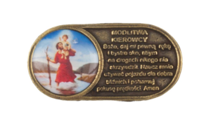 PLAKIETKA ŚWIĘTY KRZYSZTOF MODLITWA EMBLEMAT