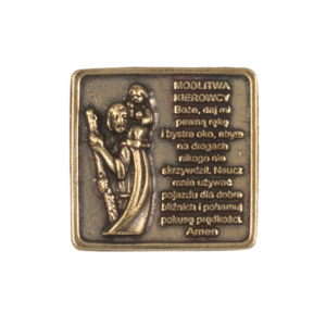 PLAKIETKA ŚWIĘTY KRZYSZTOF MODLITWA EMBLEMAT