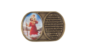 PLAKIETKA ŚWIĘTY KRZYSZTOF MODLITWA EMBLEMAT